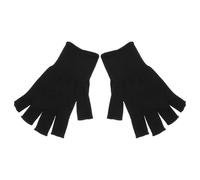 DIYEAH Moufles Demi-Doigts de Protection UV, Mitaines Courtes Noir en Tissu, Extensibles et Confortables, pour Nail Art, Escalade et Cyclisme