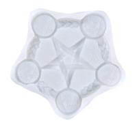 DIYEAH Moule à Bougie Pentagramme Silicone Souple pour Fabrication DIY Bougeoir Divination et Bénédiction Transparent Facile à Démouler et Personnaliser