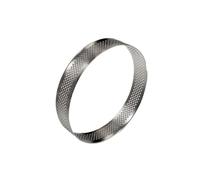 DIYEAH Moule à Gâteau Rond en Acier Inoxydable 45 CM Anneau à Tarte Perforé Outil de Cuisson Antiadhésif pour Tartelettes Fruits et Pâtisseries Cuisson Uniforme Nettoyage Facile