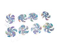 DIYEAH Moulin à Vent Réfléchissant Rotatif pour Jardin Extérieur 8 Pièces sur Corde de 10 Mètres Dispositif Anti-Oiseaux Solide en Papier, Protection pour Espaces Extérieurs et Cultures