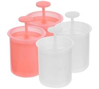 DIYEAH Mousseur pour Shampoing 4pcs Blanc et Rose en Pp, Opération Facile, Nettoyage Profond, pour Soins Visage et Voyages Portables