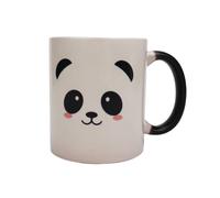 DIYEAH Mug à Café en Céramique 350 Ml à Changement de Couleur Sensible la Chaleur, Motif Panda Noir et Blanc, Tasse à Thé Isotherme pour Maison et Bureau, Mug à Couleur Changeante