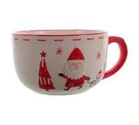 DIYEAH Mug de Noël en céramique avec anse, motif Père Noël, 500 ml (17
