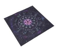 DIYEAH Nappe Astrologique en Tissu, Tapis Tarot Pentagramme pour Cartes | Surface Lisse, Impression Nette, Protège les Cartes, Décor D’autel, Usage Maison, Paquet à Cordon Inclus