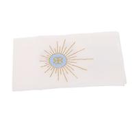DIYEAH Nappe D'autel en Lin Blanc Brodé, Corporal Liturgique Sacramentel, Linge Rituel pour Église, Baptême et Messe, Bord Renforcé, Usage Sacré et Entretien Facile