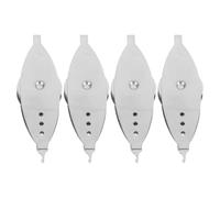 DIYEAH Navette à frivolité en métal (lot de 4) - Navette portable argentée avec bobines - Outil de dentelle pour crochet et couture - Accessoires de couture à la main - Fournitures de DIY