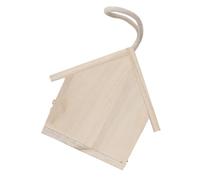 DIYEAH Nichoir Bois Naturel pour Petits Oiseaux Maison Extérieure pour Mésanges Moineaux et Perroquets Mangeoire Décorative pour Jardin et Balcon