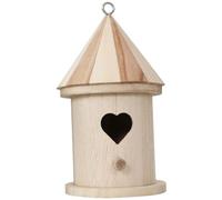 DIYEAH Nichoir Oiseaux Extérieur Bois à Peindre Mangeoire Suspendue pour Petits Oiseaux Boîte Nid pour Perruches et Perroquets Décoration Jardin Pratique et Facile à Nettoyer