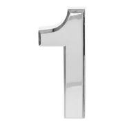 DIYEAH Numéro de Maison Autocollant 3d Argenté 3 Pouces Adhésif Résistant aux Intempéries pour Boîte aux Lettres, Porte D'entrée et Plaque Extérieure, Numéro D'adresse Décoratif et