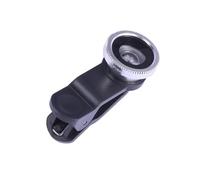 DIYEAH Objectif Smartphone Macro Grand Angle Fisheye avec Clip Argenté Compatible pour Photos Nettes et Champ Élargi