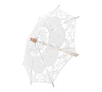 DIYEAH Ombrelle en Dentelle, Parapluie en Dentelle, Coton, Blanc, pour Photos de Mariage et Pièce Décorative, Accessoire de Mariée