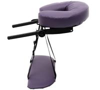 DIYEAH Oreiller de Massage Facial de U Violet, Coussin de Soutien Réglable pour Table de Massage, Berceau D'appui-tête pour Salon de Beauté, Spa et Soins Bien-être, Coussin de Repos