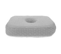 DIYEAH Oreiller de Piercing D'oreille en Mousse à Mémoire de Forme Gris avec Trou Unique, Coussin de Confort pour Oreilles Percées, Protège-lobes pour Dormir Côté, Soin Post-perçage