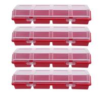 DIYEAH Organisateur de Petites pièces en 4 pièces - Boîte de Rangement Portable pour quincaillerie avec 4 séparateurs, Couvercle Transparent, pour vis, boulons, Clous, Fixations, forets et Petits