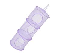 DIYEAH Organiseur Maille Suspendu 3 Compartiments pour Jouets et Accessoires Garçon et Filles en Filet Violet
