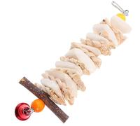 DIYEAH Os de Seiche Naturel pour Perroquet Jouet Amusant à Mâcher pour Cage Jouet de Dentition pour Oiseau à Suspendre pour Animaux de Compagnie Style Aléatoire