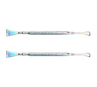 DIYEAH Outil de Nettoyage des Pores en Acier Inoxydable 2 Pièces, Extracteur de Comédons Prise en Main Confortable pour Soins du Visage et Élimination des Boutons