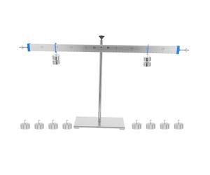 DIYEAH Outil D'expérimentation Physique Règle Levier en Alliage D'aluminium 50 Cm, Support Stable et 10 Poids D'équilibrage pour Enseignement Scolaire et Démonstration des Principes