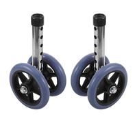 DIYEAH Paire de Roues de Déambulateur Pratiques en Acier Inoxydable et Caoutchouc, Légères et Faciles à Installer, Accessoires Silencieux pour Maisons Calmes et Bibliothèques