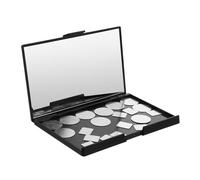DIYEAH Palette de Fards à Paupières Magnétique Noire avec Miroir Intégré en Plastique et Fer, Design Élégant pour Ranger et Organiser le Maquillage des Yeux