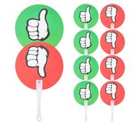 DIYEAH Palettes De Vote Oui Non Réutilisables 24.50X15.00Cm Vert Et Rouge Double Face 20 Pièces En Plastique Pour École Primaire