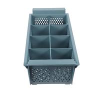 DIYEAH Panier à Couverts Pour Lave-vaisselle Compartiments Égouttoir Vaisselle Compact Maille Pour Ustensiles Et Couverts Cuisine Gris