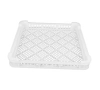 DIYEAH Panier de Congélation Rapide Individuel Blanc 370x350x60 Mm en Plastique Léger Drainage, Plateau Peu Profond Multifonction pour Fruits de Mer et Séchage Alimentaire, pour Usage