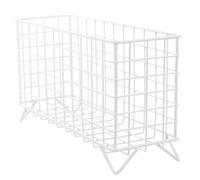 DIYEAH Panier de Rangement en Métal Blanc pour Lapins et Cochons D’Inde Mangeoire Résistante à L’Usure Support Pratique pour Foin en Cage Fournitures pour Petits Animaux Facile à