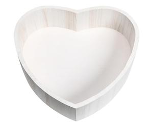 DIYEAH Panier en Bois de Cœur Blanc pour -né, Accessoire de Pose Photo Bébé, Boîte de Présentation pour Photographe, Décor Minimaliste pour Shooting Nourrisson