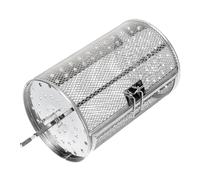 DIYEAH Panier Rotatif Acier Inoxydable avec Cage à Griller Résistante à Usure pour Four Électrique et Friteuse à Air Outil de Rôtissage pour Fruits Noix et Viandes Accessoire Cuisine