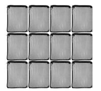 DIYEAH Paquet de Filtration Réutilisables pour Aquarium 12pcs avec Maille Noire, Lavables, Faciles à Entretenir, Efficaces pour Soins D'aquarium, Compatibles avec Masses Filtrantes