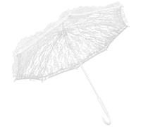 DIYEAH Parapluie en Dentelle Blanc pour Mariage, Accessoires de Photographie Élégants et Portables, pour Sandales Femme été Lors de Fêtes ou Cérémonies