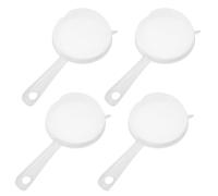 DIYEAH Passoire à Pâtes Fine en Plastique Blanc 4pcs, Tamis Alimentaire Léger et Gain de Place pour Tâches Cuisine et Préparation de Boissons Spéciales