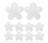 DIYEAH Patches Autocollants En Dentelle Organza Blanc - 10 PièCes Pour RéParation Et DéCoration De Jupes Robes Et VêTements - Diy CréAtif Et Instantané Facile À Utiliser