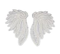 DIYEAH Patchs à Coudre Décoratifs Broderie Appliques Légères Argentées pour Vêtements Costumes DIY Accessoires Mode