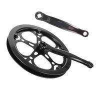 DIYEAH Pédalier avec manivelle 52 Dents 170mm 1 Jeu pour vélo de Piste et VTT Mono Vitesse, Fer Noir, résistant à l'usure, Installation Facile