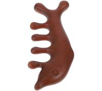 DIYEAH Peigne de Massage en Bois de Santal de Dauphin, Peigne Large pour Massage du Cuir Chevelu Tête, Outil Manuel Portable pour Relaxation à Domicile, Bureau et Voyage