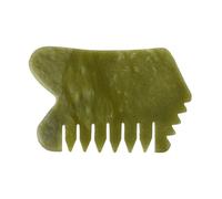 DIYEAH Peigne de Massage en Jade Vert pour Cuir Chevelu et Pieds, Outil de Relaxation Corps et Esprit Pierres de Massage Naturelles