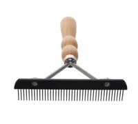 DIYEAH Peigne Démêloir pour Animaux de Compagnie en Acier Inoxydable Manche en Bois, Léger et Ergonomique, pour Toilettage et Nettoyage des Poils