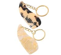 DIYEAH Peigne Mini en Acétate Portable et Léger Porte-clés Pendentif Unique, Accessoire Cheveux Pratique pour Voyage et Usage Quotidien