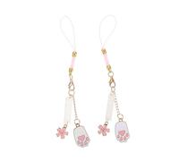 DIYEAH Pendentif Chic Pour Téléphone Portable Lanière Pour Téléphone Portable Femmes Décoration Suspendue Créatif Lot De 2 Cat Paw Design Rose Sakura Accessoires Mode