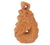 DIYEAH Pendentif Dragon Gravé Forme De Dragon Pour Artisanat Décoration De Porte-clés à Suspendre Breloque Porte-clés Ornement Vintage