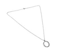 DIYEAH Pendentif en Acier Inoxydable Collier DIY avec Chaîne Couvercle en Verre Transparent pour Souvenirs Personnels Anniversaire Bijoux Personnalisés 1 Pièce