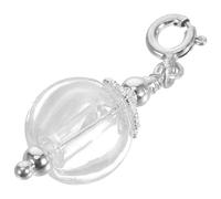 DIYEAH Pendentif Porte-clés Flacon en Verre 10ml pour Huiles Essentielles, Distributeur Refillable avec Conservation d'Arôme, Adapté aux Loisirs Créatifs et Voyages