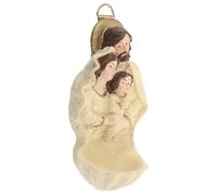 DIYEAH Pendentif Religieux Résine Figurine Nativité pour Décoration Murale Pendentif Chrétien pour Crèche Intérieur et Cadeau de Baptême