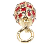 DIYEAH Pendentif Œuf de Pâques en Alliage Émaillé Rouge, Breloque Créative et Délicate pour Bijoux Diy, Portable et Résistant la Déformation, pour Projets Artisanaux Easter