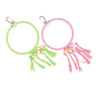 DIYEAH Perruches 2 Pièces Corde en Coton Suspendue pour Cage à Oiseaux, Design Créatif et Difficile à Griffer, pour Balançoire et Perchoir Décoratif