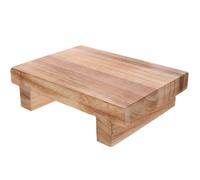 DIYEAH Petit Tabouret Marchepied en Bois de Paulownia, Design Compact et Léger, 1 Pièce, Repose-Jambes Ergonomique pour Bureau et Maison, pour Confort Assis Prolongé et Fatigue Jambes