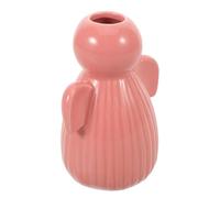 DIYEAH Petit Vase à Fleurs en Céramique Rose Figurine Ange Commémoratif Vintage Ornement Décoratif Polyvalent pour Centre de Table Mariage Décoration Chambre Garçon et Filles Mini