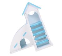 DIYEAH Petite Maison de Cachette pour Hamster en PVC avec Toboggan, Plateforme Balançante et Échelle D'entraînement, d'escalade Sécurisé aux Bords Lisses pour Petits Animaux